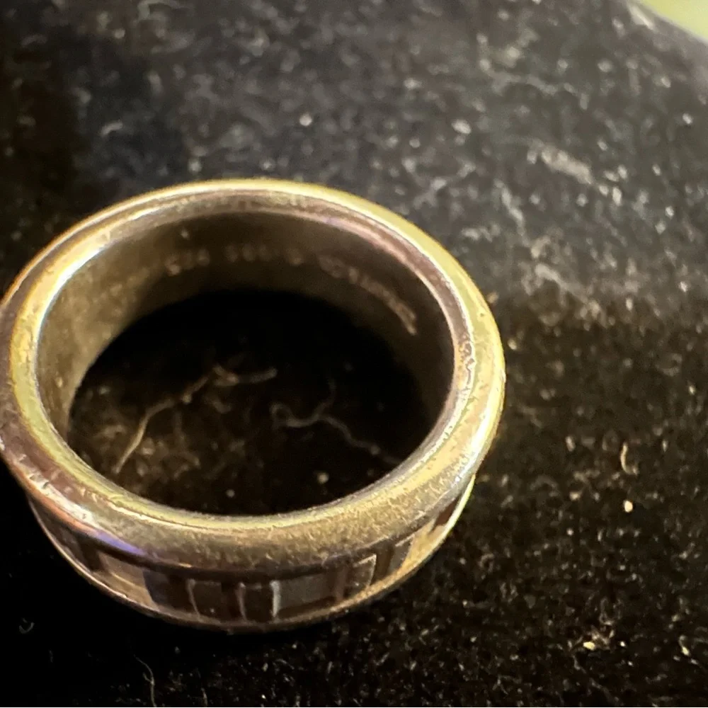 Tiffany & Co. Atlas Sterling Silver Roman Numerals Band Ring - Picture 5 of 5